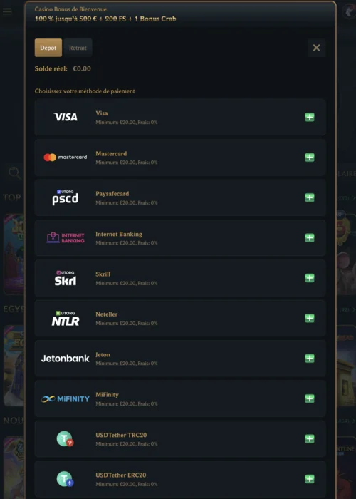 Categorías de Talismania Casino